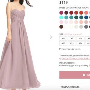 Azazie Yasmin Dress -- Vintage Mauve